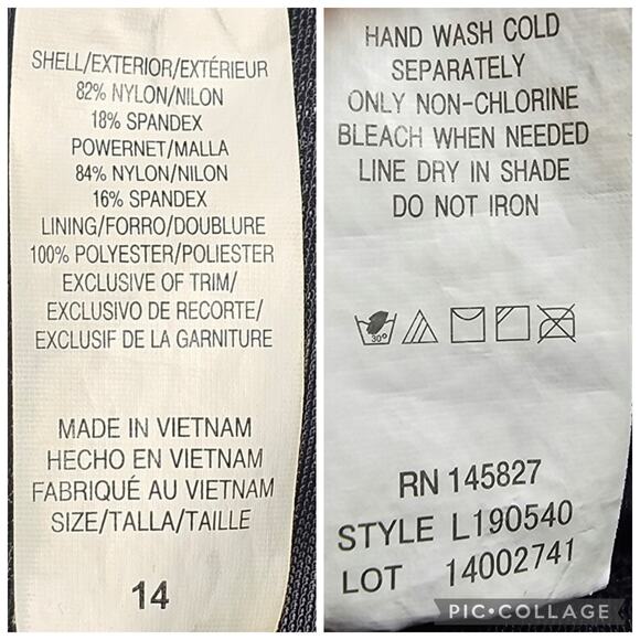 Longitude Black White Colorblock High Neck Long Torso One Piece Swimsuit - Picture 10 of 11